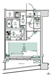 フェルクルール田端ルネサンスコート 3階1Kの間取り