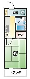 Fビル 1Kの間取図画像