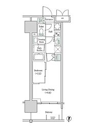 ブルックサイドレジデンス木場 2Kの間取図画像