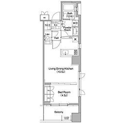 コンフォリア東池袋ウエスト 7階1LDKの間取り