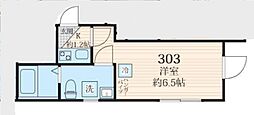 ミレハイムA 1Kの間取図画像