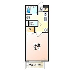 Osaka Metro中央線 高井田駅 徒歩5分の賃貸アパート 1階1Kの間取り