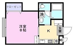 アルベラーレ 1Kの間取図画像