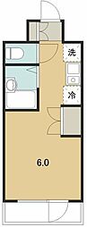 アルプ所沢 ワンルームの間取図画像