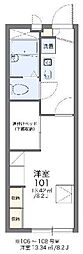 レオパレスベガ3 1Kの間取図画像