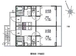 ローラン ハイツ. 3階1Kの間取り