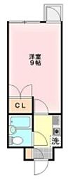 雅ビル 1Kの間取図画像