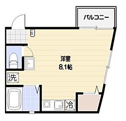 JR埼京線 十条駅 徒歩11分の賃貸アパート 1階ワンルームの間取り