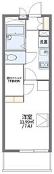 レオパレスフリーダムベッセル4 1Kの間取図画像