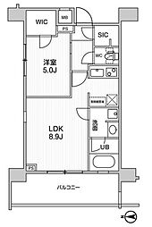 ステージグランデ錦糸町2 1Kの間取図画像