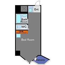 東京ベイビュウ ワンルームの間取図画像