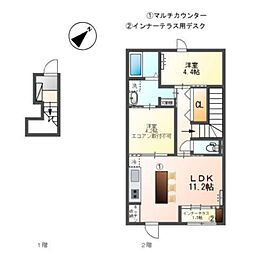 アスタルテ 2LDKの間取図画像