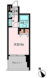 恵比寿アーバンハウス ワンルームの間取図画像