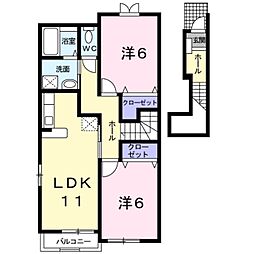 セルバ・リーオ 2LDKの間取図画像