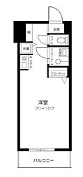 田町サンハイツ ワンルームの間取図画像
