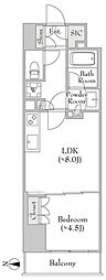 ルミーク錦糸町 1LDKの間取図画像