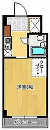 コットンハウス 1Kの間取図画像