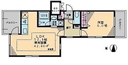 イーストポイント中野 2階1LDKの間取り