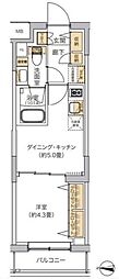 リビオメゾン湯島 1DKの間取図画像