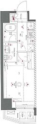 AZEST大山東 1Kの間取図画像