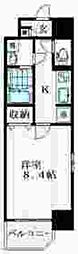 ゴールドフォレスト東向島 1Kの間取図画像