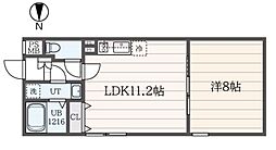 ａ　ＬＡＴＯ　西大井 2階1LDKの間取り