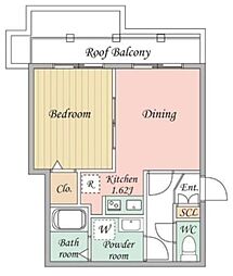 ブランシェ哲学堂通り 4階1DKの間取り