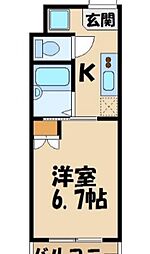 Ｎａｓｉｃ志村坂下 1階1Kの間取り