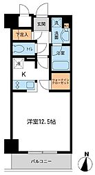 レジデンス両国駅前 ワンルームの間取図画像