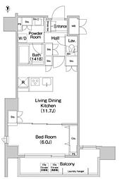 コンフォリア麻布EAST 1LDKの間取図画像