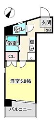 モアフィールド春日公園 1Kの間取図画像