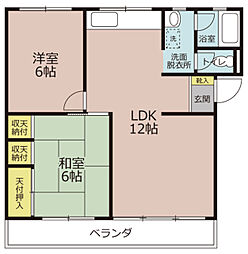 サテライト青谷 2LDKの間取図画像