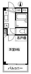 アゼリアトキワ台 1Kの間取図画像