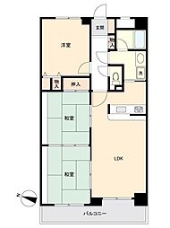 JR仙山線 東照宮駅 徒歩14分の賃貸マンション 4階3LDKの間取り