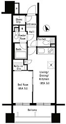 パークアクシス大塚 11階1LDKの間取り