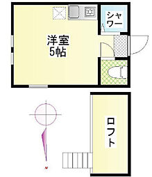 ローズハウス ワンルームの間取図画像
