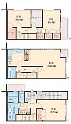 タウンハウス山本 2階3LDKの間取り