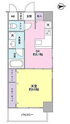 コモドール雷門 1DKの間取図画像