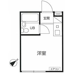 サン・ジュンコ 1階ワンルームの間取り