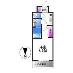 大阪市阿倍野区天王寺町北2丁目マンション 1Kの間取図画像