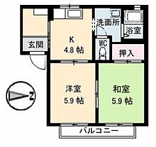 ヴィラ西の土居 A0101 ｜ 愛媛県新居浜市西の土居町２丁目16-42（賃貸アパート2K・1階・39.59㎡） その2