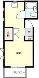 メゾンエスペランサ ワンルームの間取図画像
