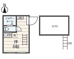アーヴェル桜ケ丘 ワンルームの間取図画像