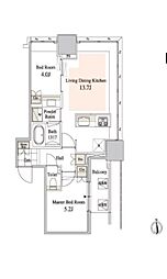 タワーコート北品川 2LDKの間取図画像