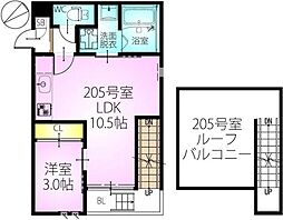グランティックエース 1LDKの間取図画像