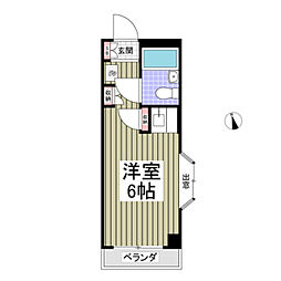 メゾンド・サガミ ワンルームの間取図画像