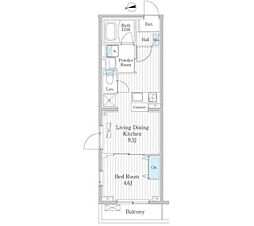 アリオッソ船橋 1LDKの間取図画像
