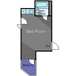 DIK麹町ビル 7階ワンルームの間取り