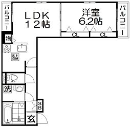 間取図画像 1LDK