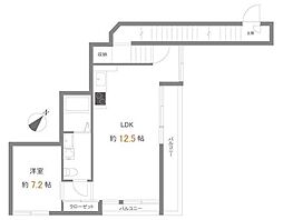 ステラ洗足池 1LDKの間取図画像